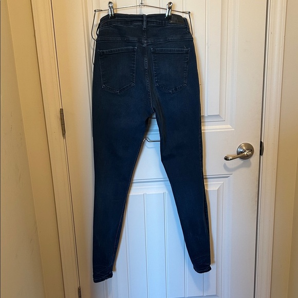 Express Dark Blue Denim Jeans Size 2R - Picture 3 of 4